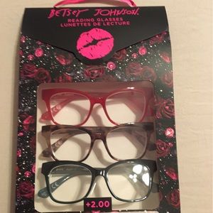 Betsy Johnson Reading Glasses +2.00 New